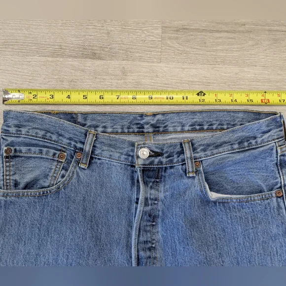 Levi's 501 Straight Blue Jeans - Picture 7 of 11